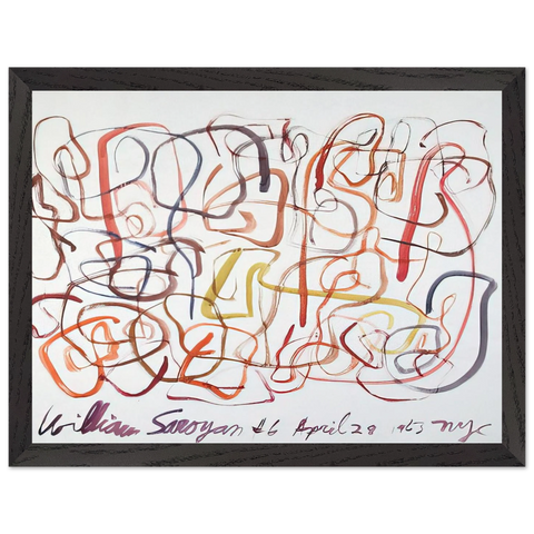 #6 April 28, 1963 NYC - 1963 by William Saroyan — Framed art print at Zephyeer