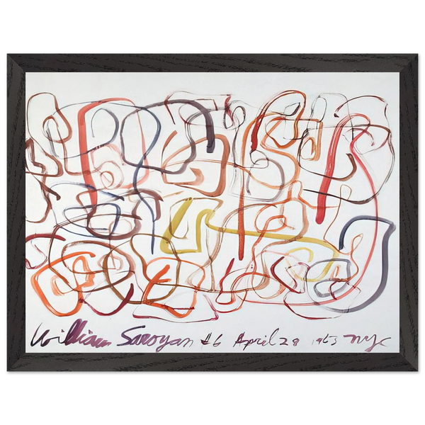 #6 April 28, 1963 NYC - 1963 by William Saroyan — Framed art print at Zephyeer