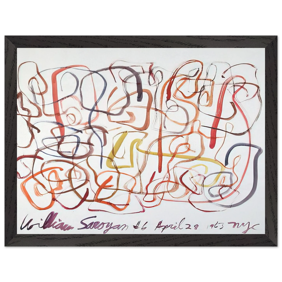 #6 April 28, 1963 NYC - 1963 by William Saroyan — Framed art print at Zephyeer