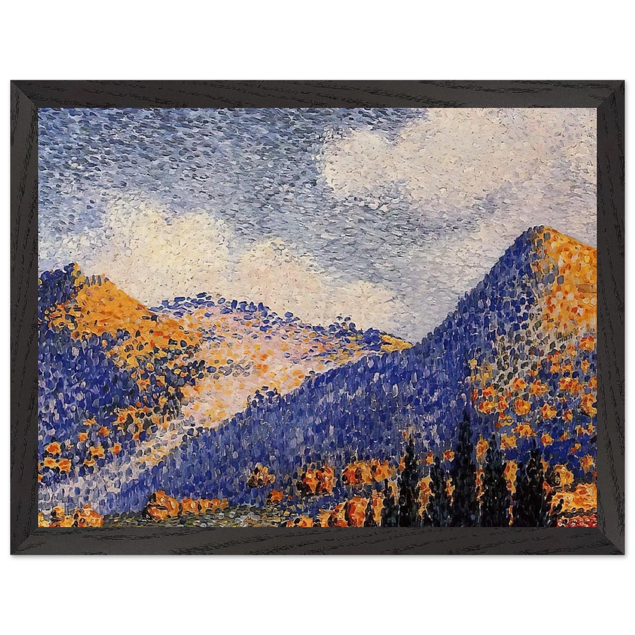 Landscape, the Little Maresque Mountains by Henri-Edmond Cross — Framed art print at Zephyeer