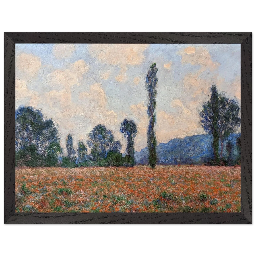 Poppy Field in Giverny 03 by Claude Monet — Framed art print at Zephyeer