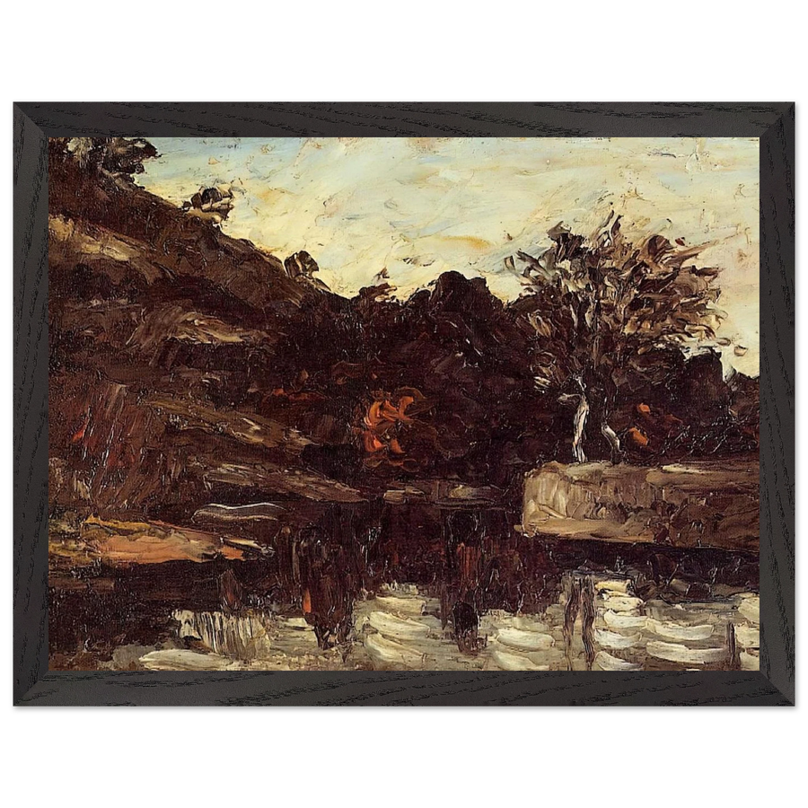 Bend in the River by Paul Cézanne — Framed art print at Zephyeer