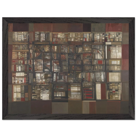 A biblioteca em fogo - 1974 by Maria Helena Vieira da Silva — Framed art print at Zephyeer