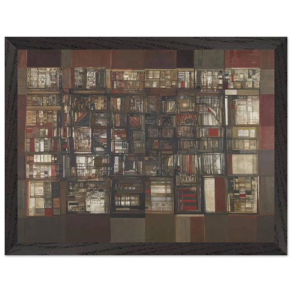 A biblioteca em fogo - 1974 by Maria Helena Vieira da Silva — Framed art print at Zephyeer