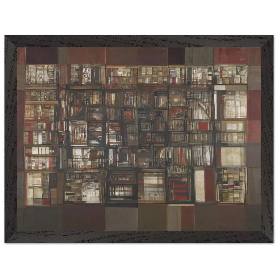 A biblioteca em fogo - 1974 by Maria Helena Vieira da Silva — Framed art print at Zephyeer