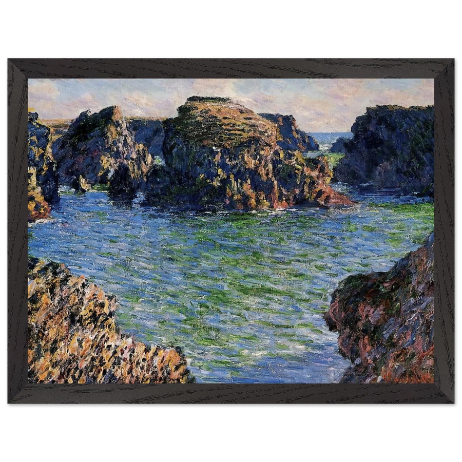 Coming into Port-Goulphar, Belle-Ile by Claude Monet — Framed art print at Zephyeer