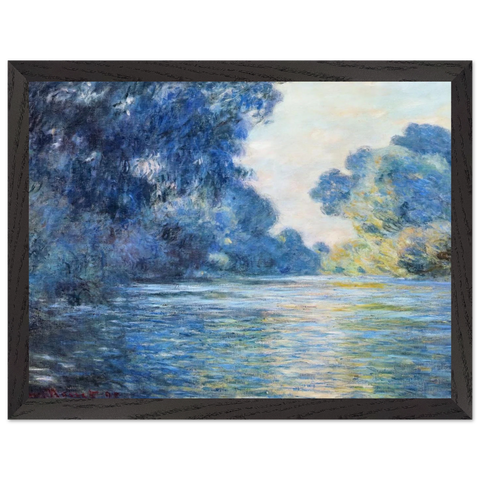 Morning on the Seine at Giverny 02 by Claude Monet — Framed art print at Zephyeer
