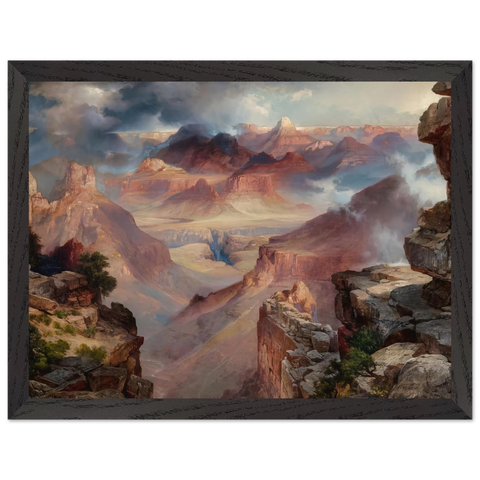 Grand Canyon of Arizona at Sunset by Thomas Moran — Framed art print at Zephyeer