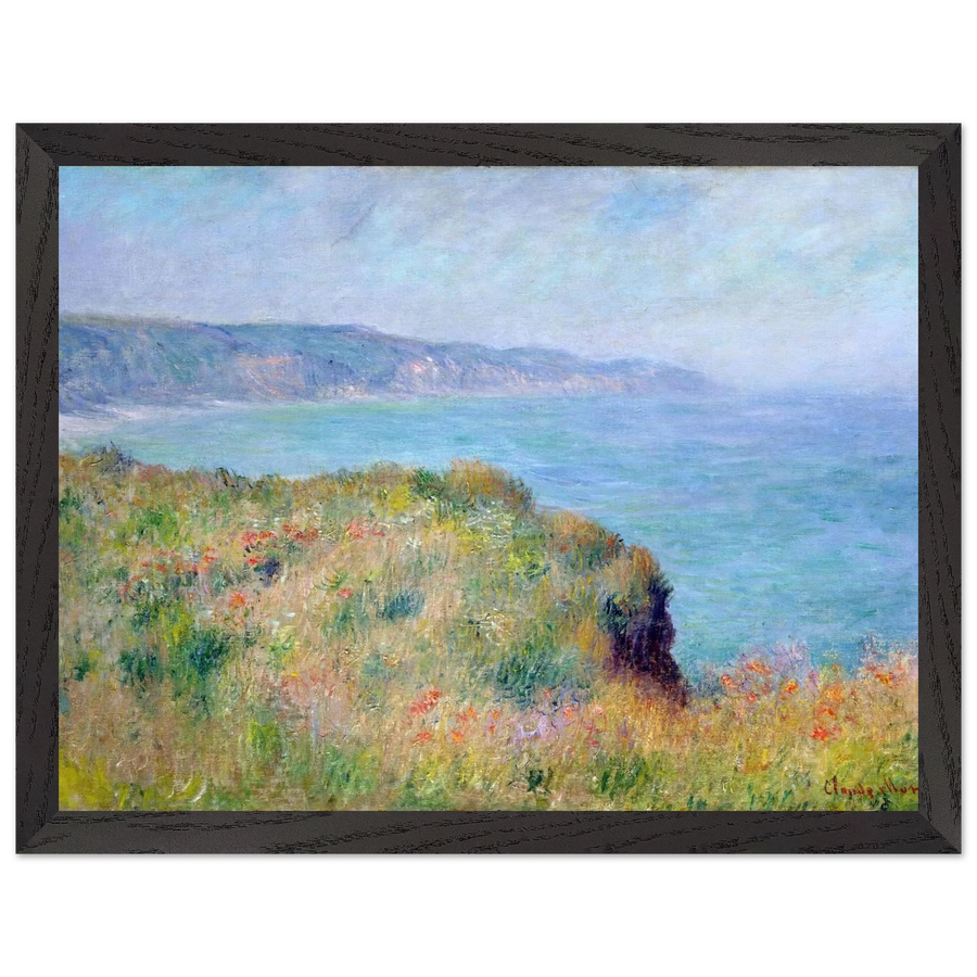 Cliff near Pourville by Claude Monet — Framed art print at Zephyeer