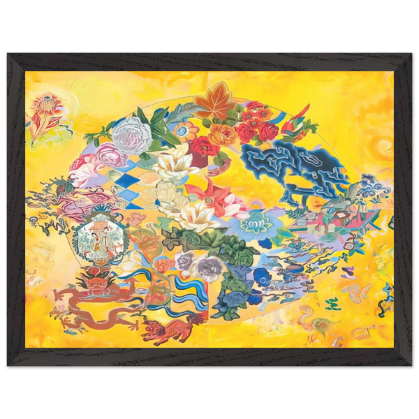 Asian Rendezvous - PD Pattern and Decoration by Miriam Schapiro — Framed art print at Zephyeer