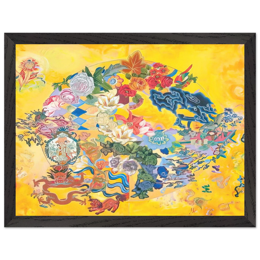 Asian Rendezvous - PD Pattern and Decoration by Miriam Schapiro — Framed art print at Zephyeer