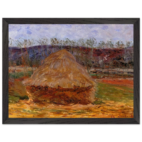 Grainstack at Giverny by Claude Monet — Framed art print at Zephyeer