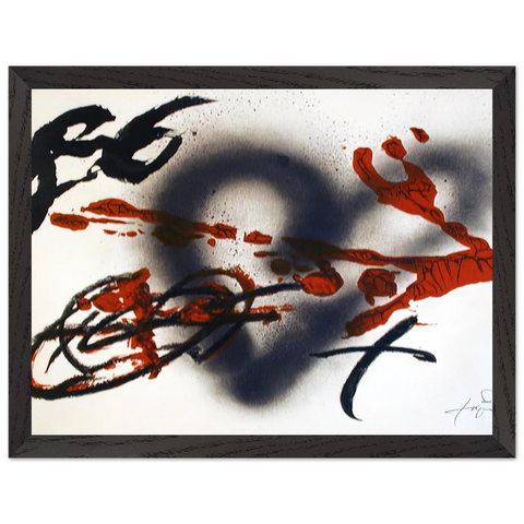COEUR ET FLECHE 1985 by Antoni Tapies — Framed art print at Zephyeer