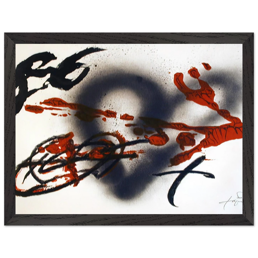 COEUR ET FLECHE 1985 by Antoni Tapies — Framed art print at Zephyeer