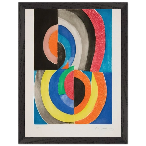 ABSTRACT COMPOSITION WITH SEMICIRCLES by Sonia Delaunay — Framed art print at Zephyeer