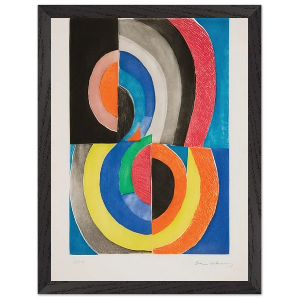 ABSTRACT COMPOSITION WITH SEMICIRCLES by Sonia Delaunay — Framed art print at Zephyeer