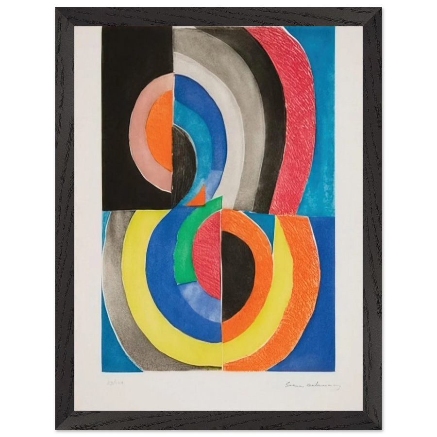 ABSTRACT COMPOSITION WITH SEMICIRCLES by Sonia Delaunay — Framed art print at Zephyeer