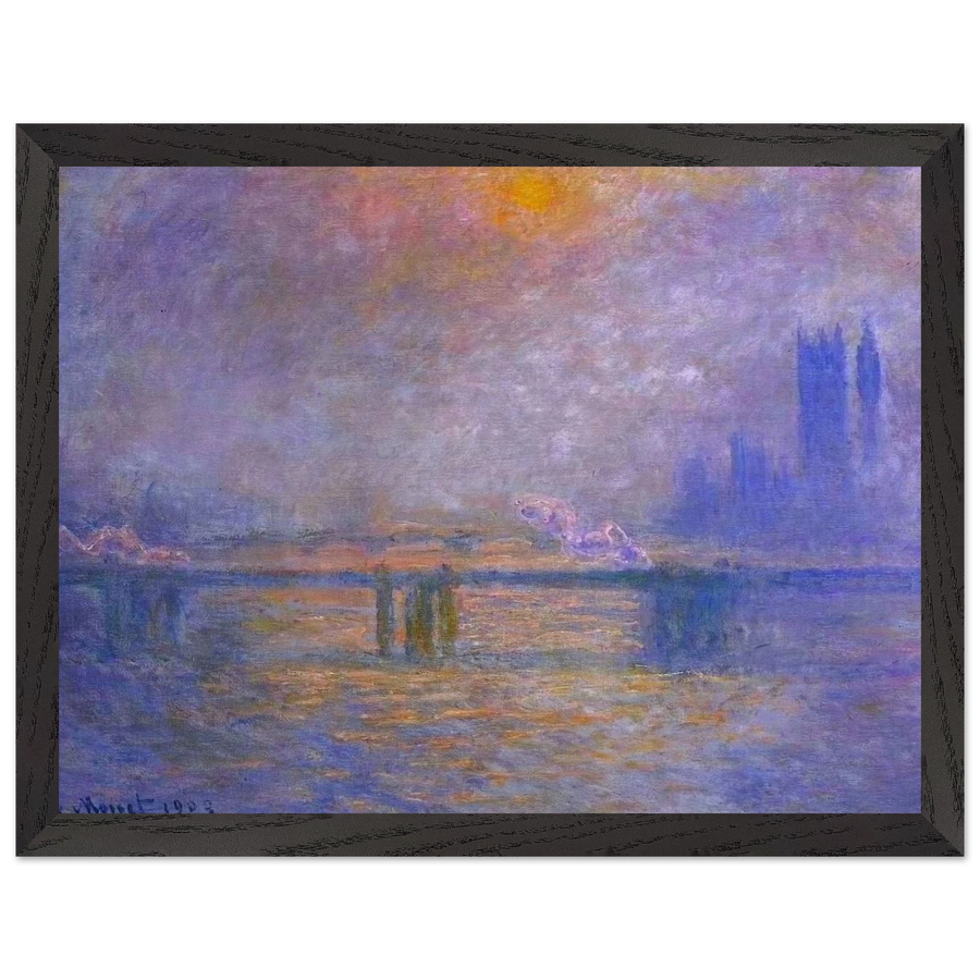 Charing Cross Bridge, The Thames 02 by Claude Monet — Framed art print at Zephyeer