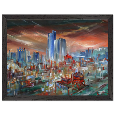 Big City by Konrad Zuse — Framed art print at Zephyeer