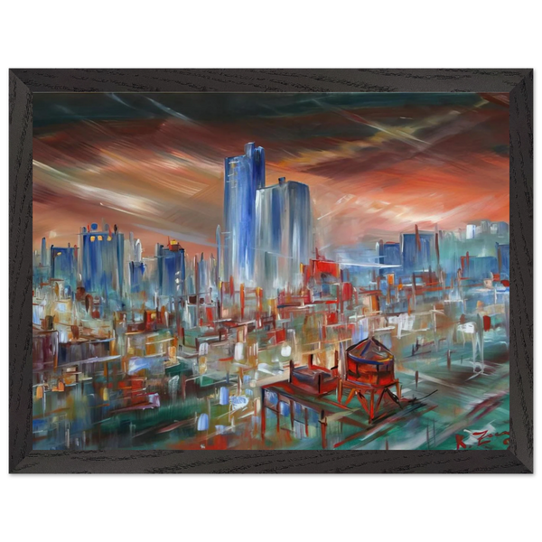 Big City by Konrad Zuse — Framed art print at Zephyeer