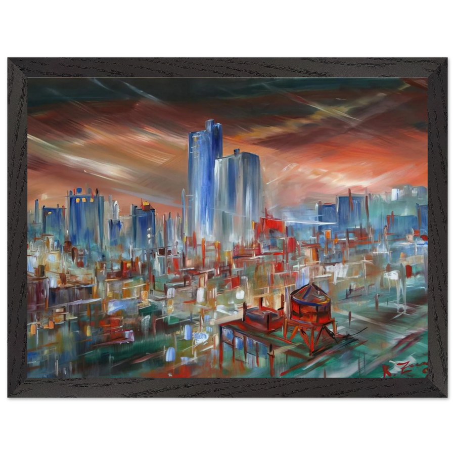 Big City by Konrad Zuse — Framed art print at Zephyeer