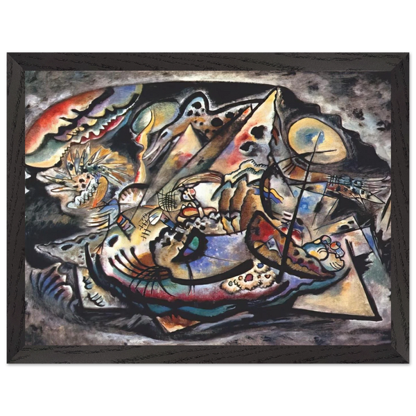 GREY OVAL 1917 by Wassily Kandinsky — Framed art print at Zephyeer