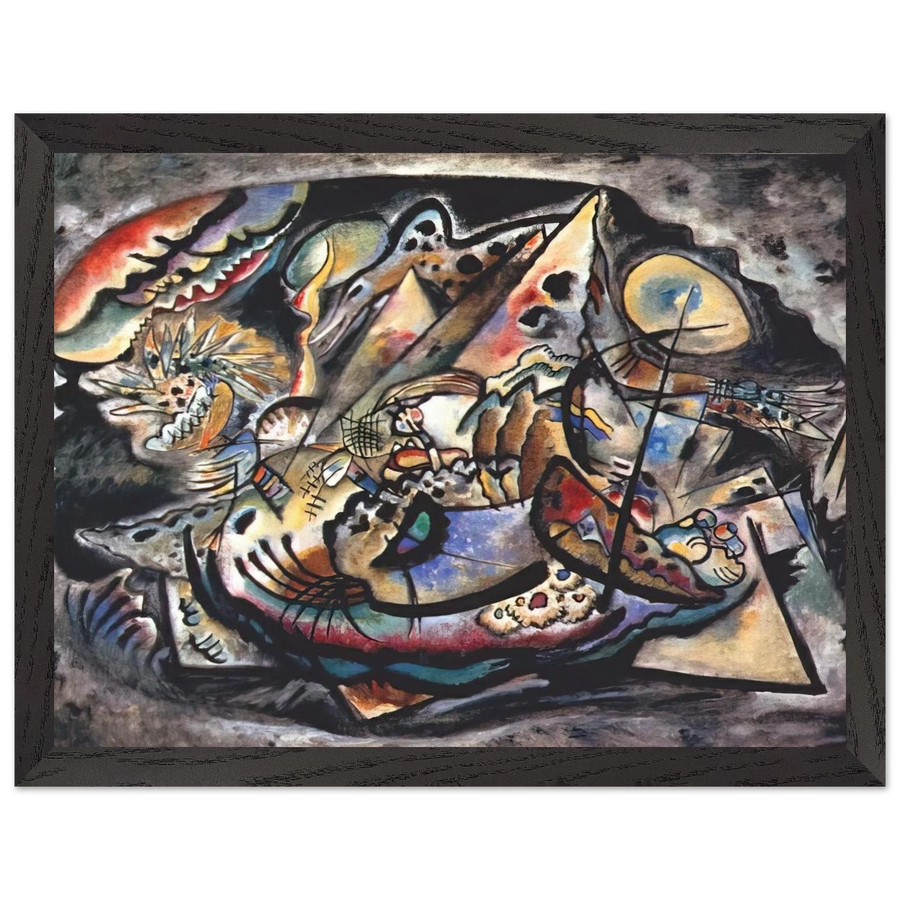 GREY OVAL 1917 by Wassily Kandinsky — Framed art print at Zephyeer