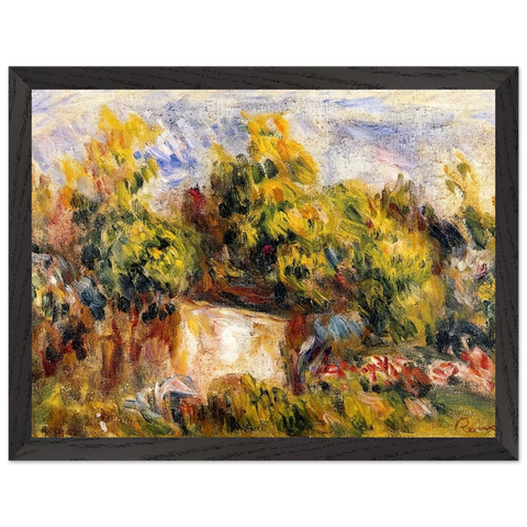 Landscape with Cabin by Pierre-Auguste Renoir — Framed art print at Zephyeer