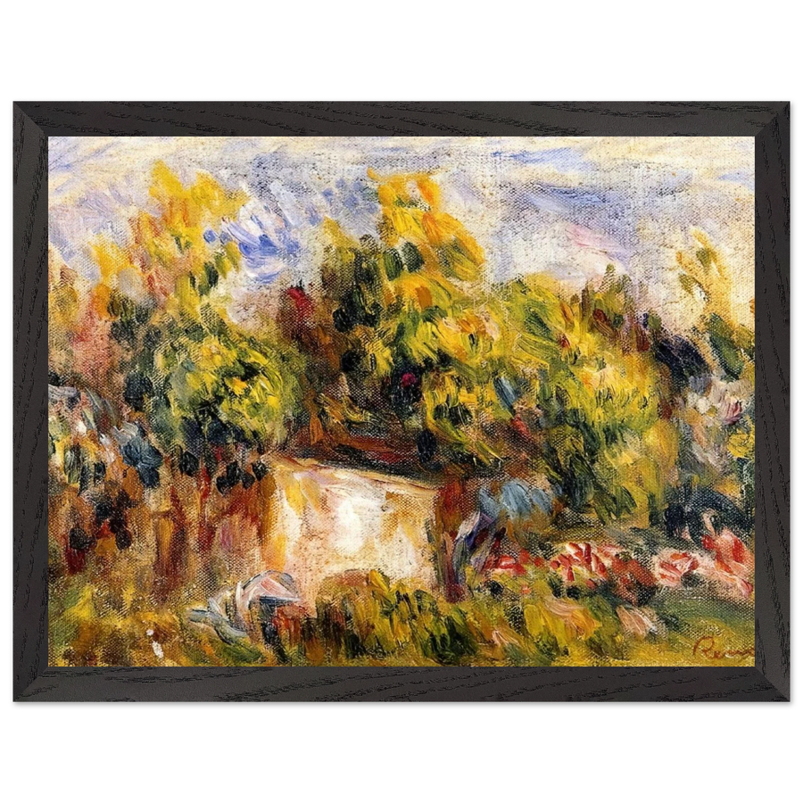 Landscape with Cabin by Pierre-Auguste Renoir — Framed art print at Zephyeer