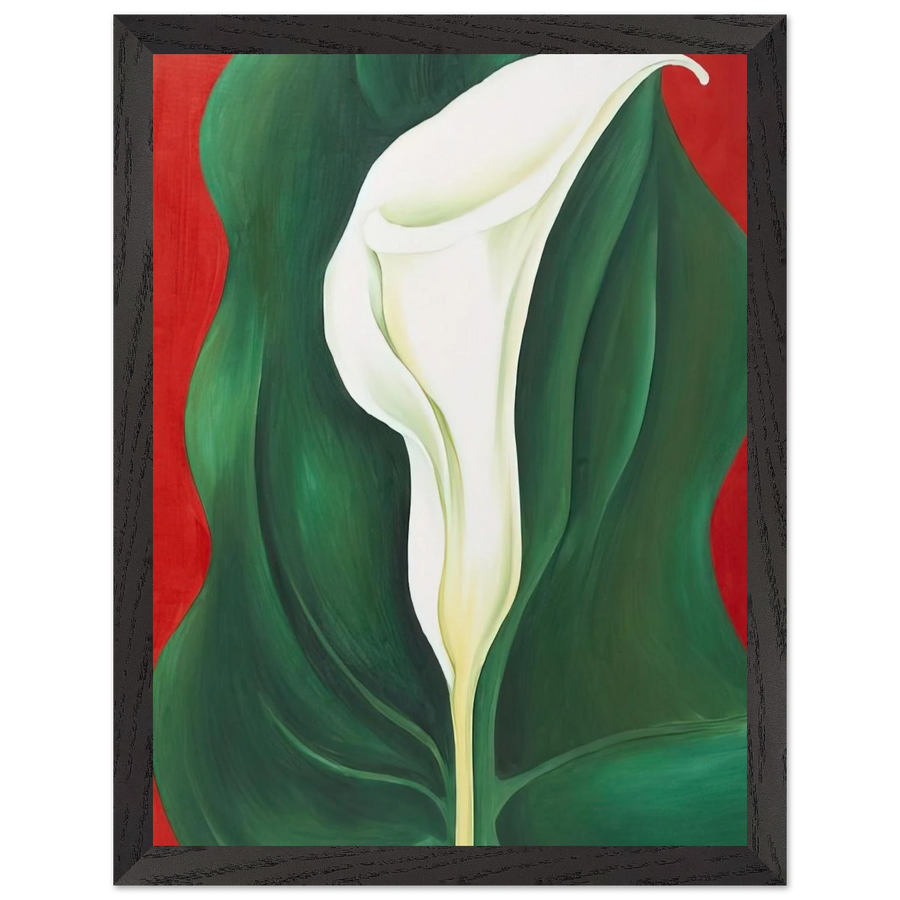 Single Calla Lily  Red by Georgia O'Keeffe — Framed art print at Zephyeer