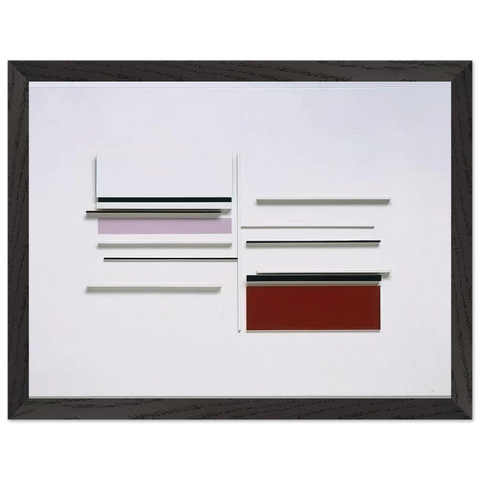 ABSTRACT IN WHITE BLACK INDIAN AND LILAC 1957 by Victor Pasmore — Framed art print at Zephyeer