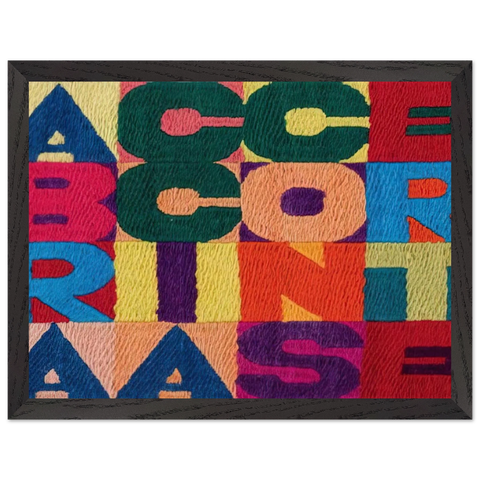 A BRACCIA CONSERTE 1994 by Alighiero Boetti — Framed art print at Zephyeer