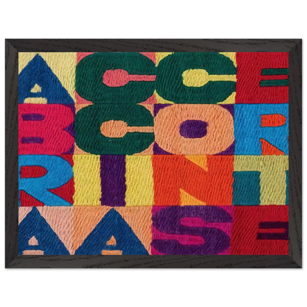 A BRACCIA CONSERTE 1994 by Alighiero Boetti — Framed art print at Zephyeer