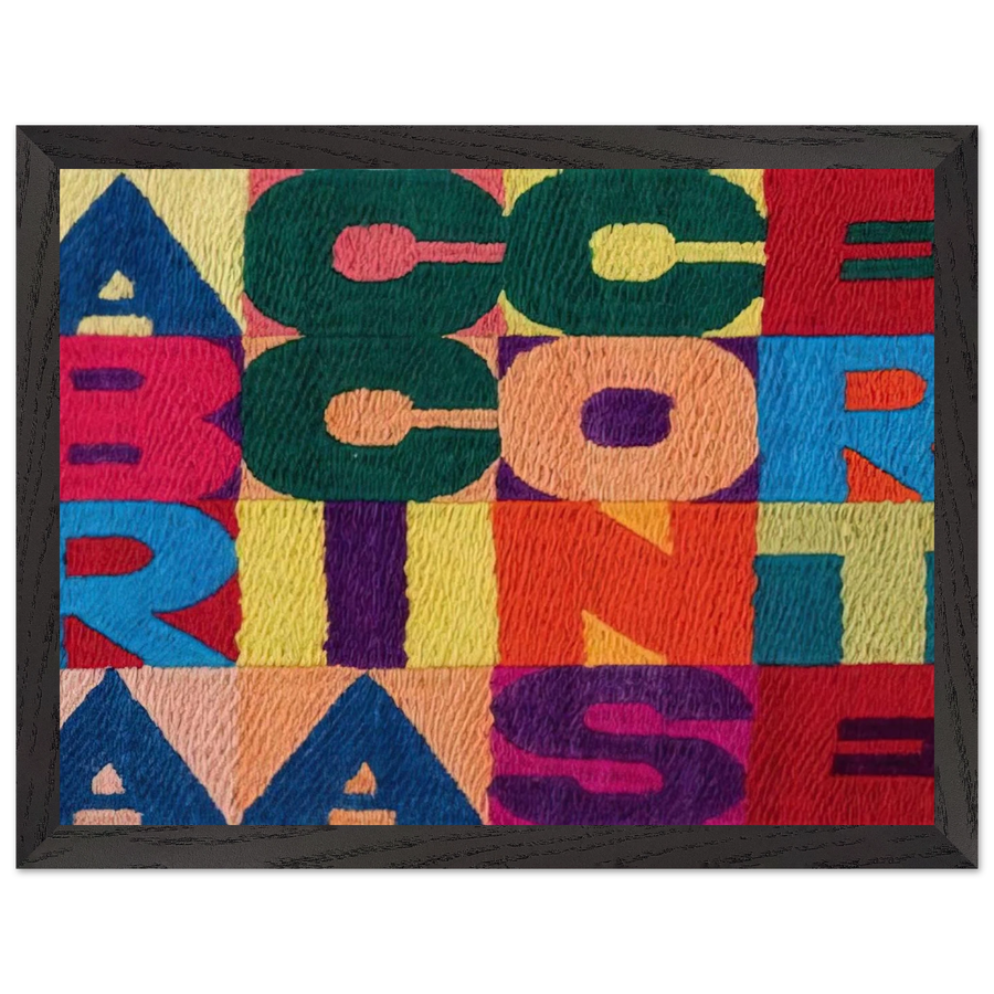 A BRACCIA CONSERTE 1994 by Alighiero Boetti — Framed art print at Zephyeer
