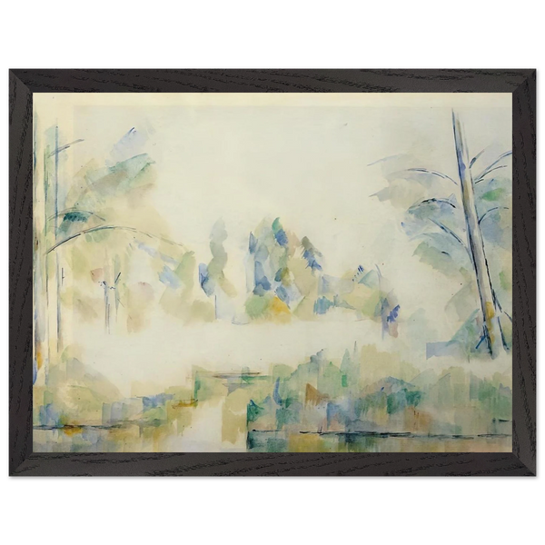 Trees by the Water by Paul Cézanne — Framed art print at Zephyeer