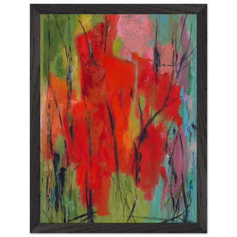 RED ABSTRACTION 1960 by Alma Woodsey Thomas — Framed art print at Zephyeer