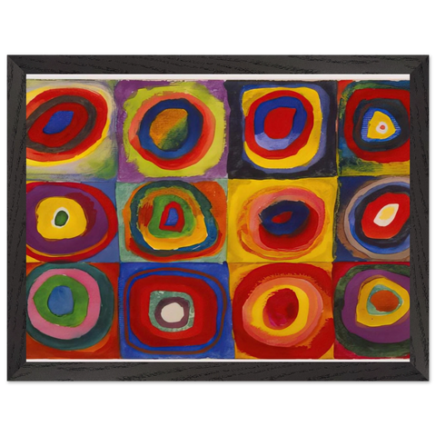 COLOR STUDY SQUARES WITH CONCENTRIC CIRCLES 1913 by Wassily Kandinsky — Framed art print at Zephyeer
