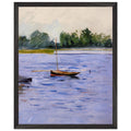 BOAT AT ANCHOR ON THE SEINE by Gustave Caillebotte — Framed art print at Zephyeer
