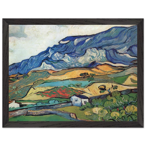 Les Alpilles, Mountain Landscape near South-Reme by Vincent van Gogh — Framed art print at Zephyeer