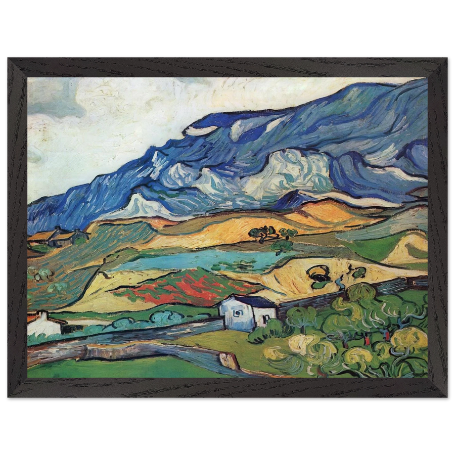 Les Alpilles, Mountain Landscape near South-Reme by Vincent van Gogh — Framed art print at Zephyeer