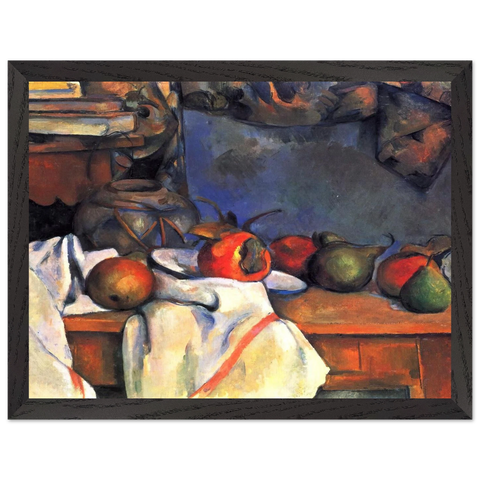 Still Life with Pomegranate and Pears by Paul Cézanne — Framed art print at Zephyeer