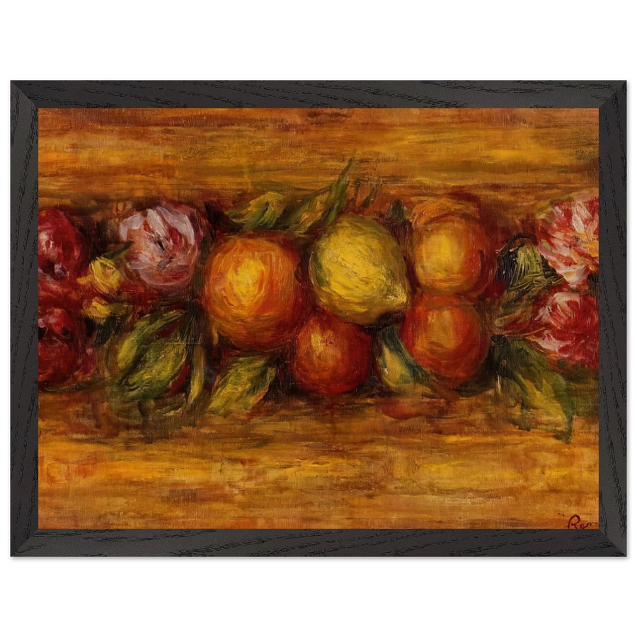 Garland of Fruit and Flowers by Pierre-Auguste Renoir — Framed art print at Zephyeer
