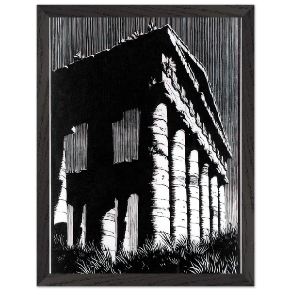 TEMPLE OF SEGESTE SICILY by MC Escher — Framed art print at Zephyeer