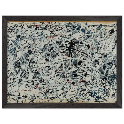 COMPOSITION WHITE BLACK BLUE AND RED ON WHITE 1948 by Jackson Pollock — Framed art print at Zephyeer