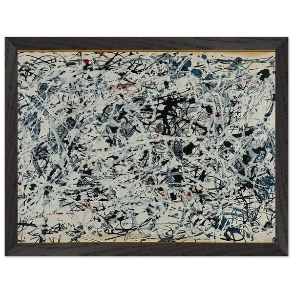 COMPOSITION WHITE BLACK BLUE AND RED ON WHITE 1948 by Jackson Pollock — Framed art print at Zephyeer