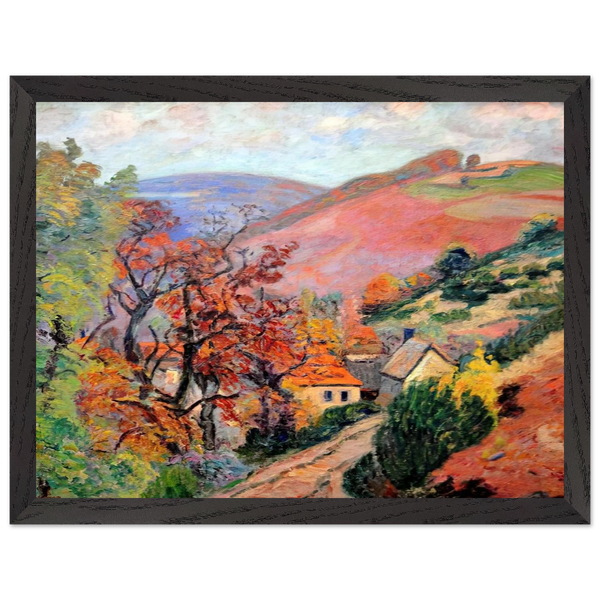 Mountain Landscape - Pontgibaud, village in Peschadoire by Armand Guillaumin — Framed art print at Zephyeer