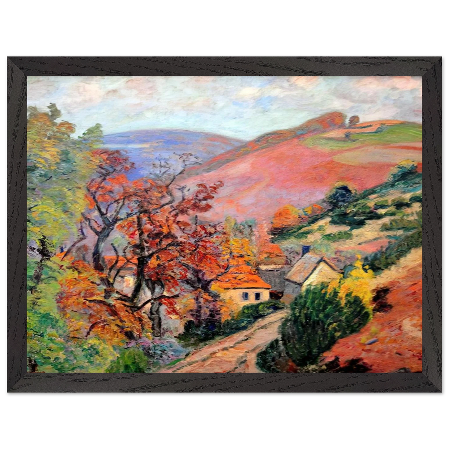 Mountain Landscape - Pontgibaud, village in Peschadoire by Armand Guillaumin — Framed art print at Zephyeer