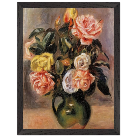 Bouquet of Roses by Pierre-Auguste Renoir — Framed art print at Zephyeer