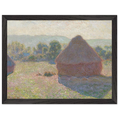 Haystacks, midday by Claude Monet — Framed art print at Zephyeer