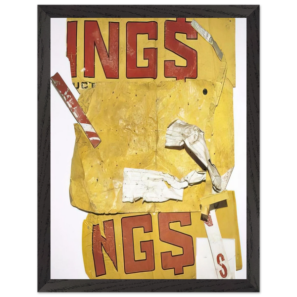 YELLOW MOBY GLUT 1986 by Robert Rauschenberg — Framed art print at Zephyeer